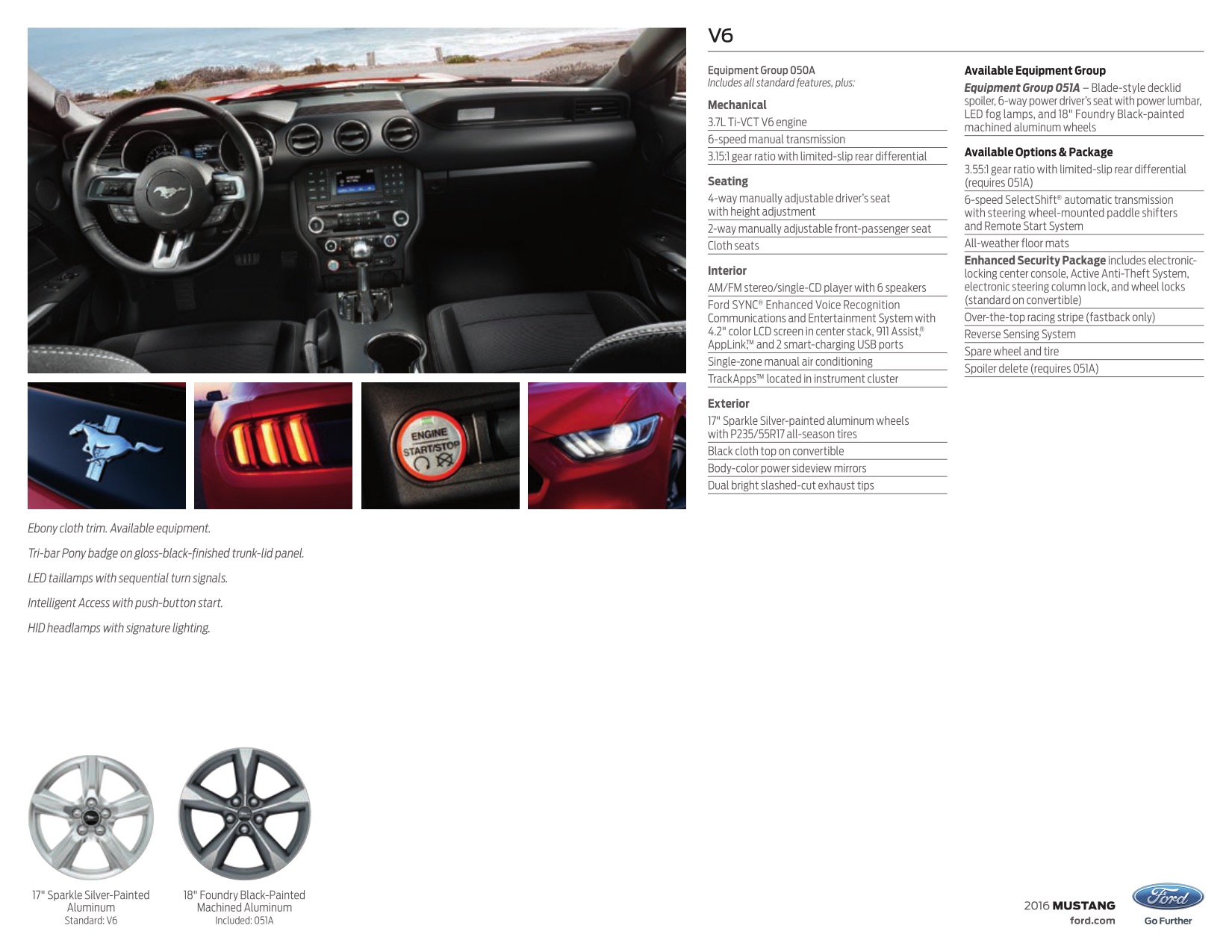 2016 Ford Mustang Brochure Page 2